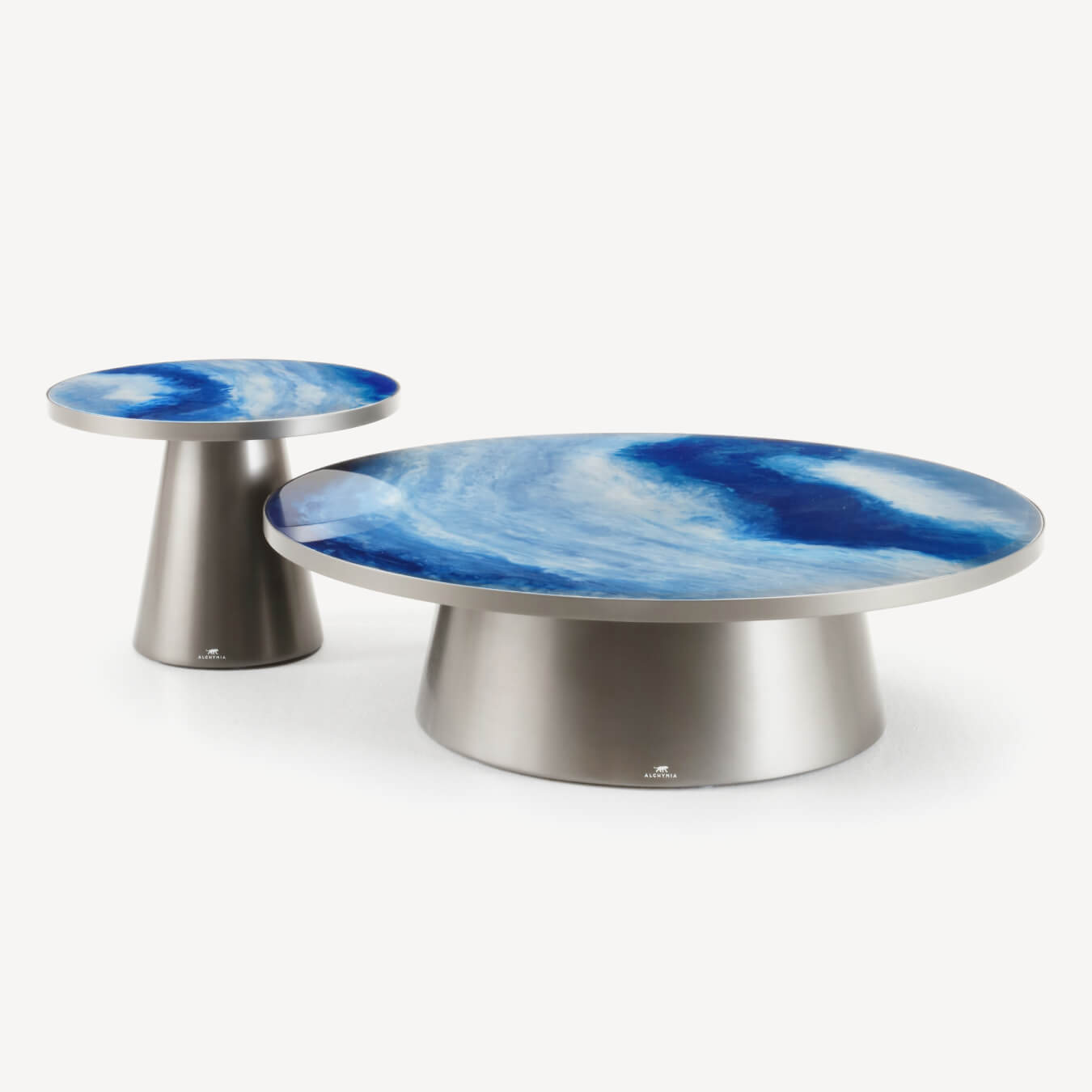 Alchymia Cocoon Small Table Ocean Wave Design