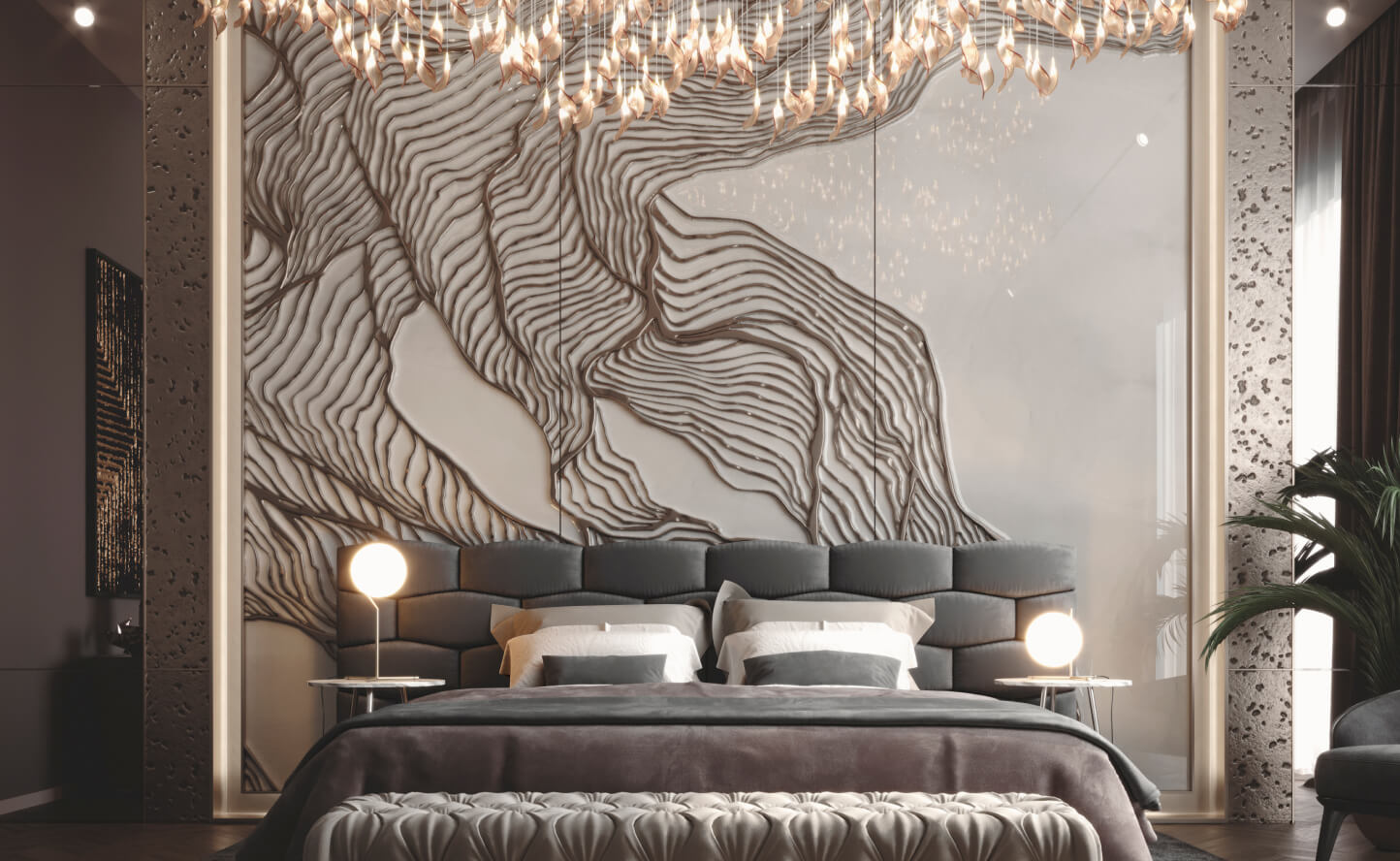 Alchymia Forest Rain Wall Decor Bedroom Composition