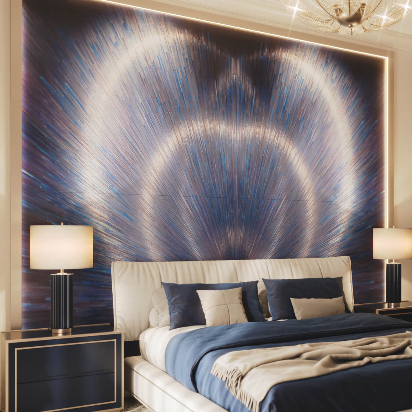 Alchymia Midnight Wall Decor Bedroom